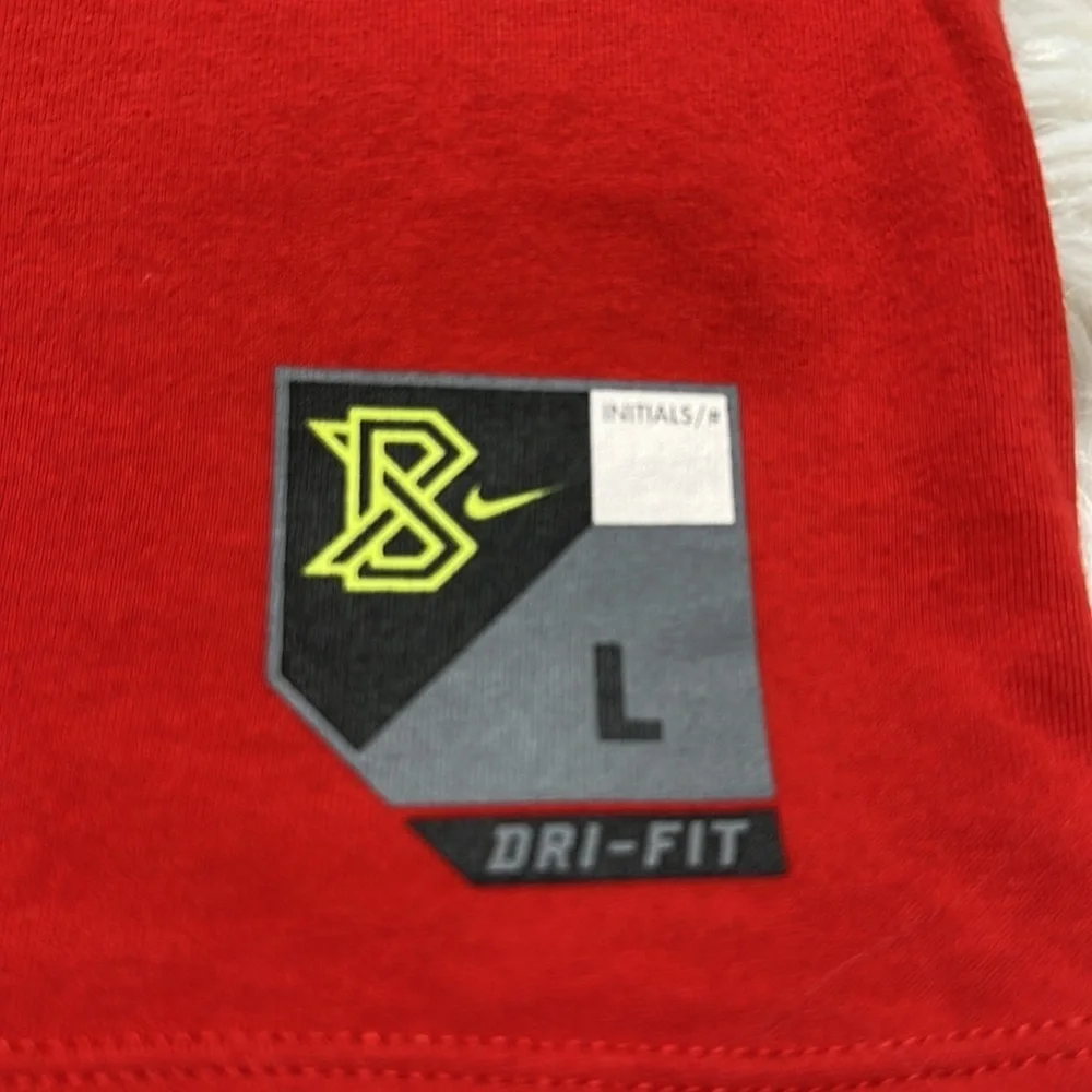 THE NIKE TEE DRI-FIT BSBL RED SZ L